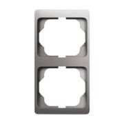 Rahmen 2-fach platin, senkr.,alpha 1732 KA-20 