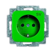 SCHUKO Steckdosen-Einsatz grün RAL6032 20 EUC-13-212-103 