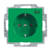 SCHUKO Steckdosen-Einsatz grün 20 EUCB-13-914-10 