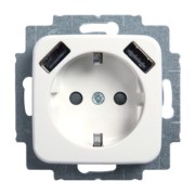 SCHUKO-2x USB Steckdose 20 EUCB2USB-214 