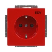 SCHUKO Steckdosen-Einsatz rot RAL 3020 20 EUCKS/DV-12-82101 
