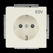 Schuko-Steckdose elf/ws mit Aufdruck EDV 20 EUCKS/DV-82 