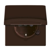 Schuko-Steckdoseneinsatz IP44 braun 20 EUGKB-31-101 