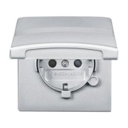 Schuko-Steckdoseneinsatz IP44 alusilber 20 EUGKBN-33-101 