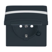 Schuko-Steckdoseneinsatz IP44 anthrazit 20 EUGKBN-35-101 