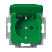 SCHUKO Steckdosen-Einsatz grün RAL6032 20 EUKB-13-212-101 