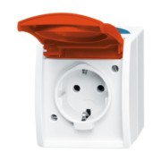 Schuko-Steckdose mit EDV/Namensschild 20 EW/DVN-53 