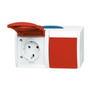 Schuko-Steckdose 2f. waagerecht 20/2 EW/DVN-53 