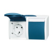 Schuko-Steckdose 2f. waagerecht 20/2 EWN-53 