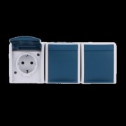 Schuko-Steckdose 3f. waagerecht 2300/3 EW-53 