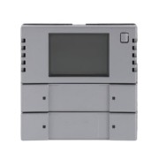 Bedienelement 2/4-fach m.RTR,alu silber 6128/28-83 