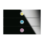 Bedienelement 3fach Glas schwarz 6342-825-101 