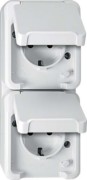 SCHUKO-Doppel-Steckdose lichtgrau MEG2328-8029 