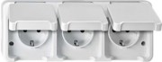 SCHUKO-Dreifach-Steckdose polarweiß MEG2390-8019 