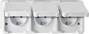 SCHUKO-Dreifach-Steckdose lichtgrau MEG2390-8029 