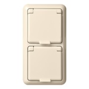 UP-Steckdose 2-fach IP44 reinweiß 225414 