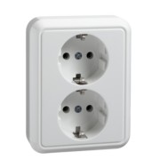 Steckdose 2f.rw halbversenkt 235404 