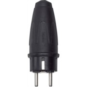 Gummi-SCHUKO-Stecker sw 16A AC 250V 122151 