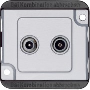 BK/Sat-Antennendose ma/si Stichdose 2-fach 299460 
