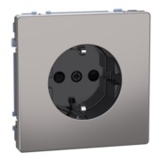 SCHUKO-Steckdose nickelmet mit Steckklemmen MEG2300-6050 
