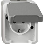 SCHUKO-Steckdose lichtgrau MEG2300-8029 