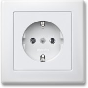 SCHUKO-Steckdose pws volle Abdeckplatte MEG2301-1619 