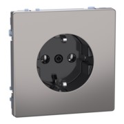 SCHUKO-Steckdose nickelmet mit Steckklemmen MEG2301-6050 
