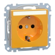 SCHUKO-Steckdose ge mit Schriftfeld MEG2302-0307 