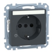 SCHUKO-Steckdose anth Ko.Licht Schriftfeld MEG2303-0414 