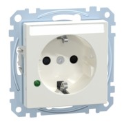 SCHUKO-Steckdose pws/gl Übersp.Sch.Schriftf. MEG2305-0319 