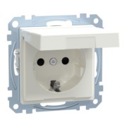 SCHUKO-Steckdose pws/gl Klappdeckel MEG2310-0319 