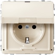 SCHUKO-Steckdose ws Klappdeckel MEG2310-7244 