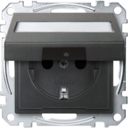 SCHUKO-Steckdose anth Klappd.Schriftfeld MEG2312-0414 