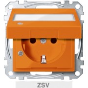 SCHUKO-Steckdose ZSV or Klappd.Li.Schrift. MEG2313-0302 