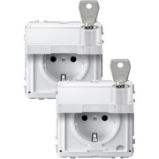 SCHUKO-Steckdose pws Klappd.Schriftfeld MEG2318-7219 