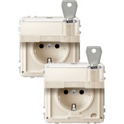 SCHUKO-Steckdose ws Klappd.Schriftfeld MEG2318-7244 