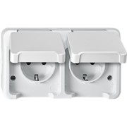SCHUKO-Doppel-Steckdose polarweiß MEG2320-8019 