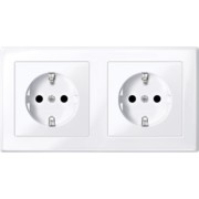 SCHUKO-Steckdose aws/gl Doppel MEG2328-1425 