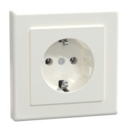 SCHUKO-Steckdose pws/gl volle Abdeckplatte MEG2401-1419 