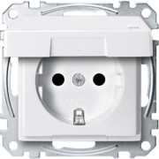 SCHUKO-Steckdose pws m.Klappdeckel IP44 MEG2414-0419 