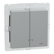 Doppelwippe alu Kontrollfenster IP44 MEG3424-0460 