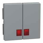 Doppelwippe alu mit Fenster (rot) MEG3456-0460 