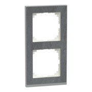 Decor-Rahmen 2-fach Schiefer/aluminium MEG4020-3669 