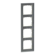 Decor-Rahmen 4-fach Schiefer/aluminium MEG4040-3669 