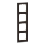 Decor-Rahmen 4-fach Wenge/aluminium MEG4040-3671 