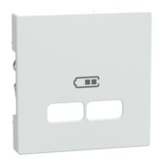 Zentralplatte pws/glanz f.USB Ladest.Einsatz MEG4367-0319 