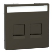 Zentralplatte 2f.moccamet für Modular Jack MEG4564-6052 
