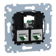 Tragplatte 2fach m. RJ45 Cat6A STP MEG4576-0022 