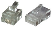 Modular-Stecker RJ11 f.Flachbandkbl. 37511.1-100 (VE100) 