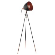 Stehleuchte E27 1X60W sw-cu 49386 